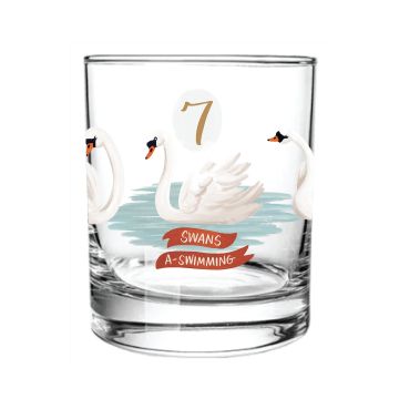 Seven Swans A-Swimming Short Juice Glass